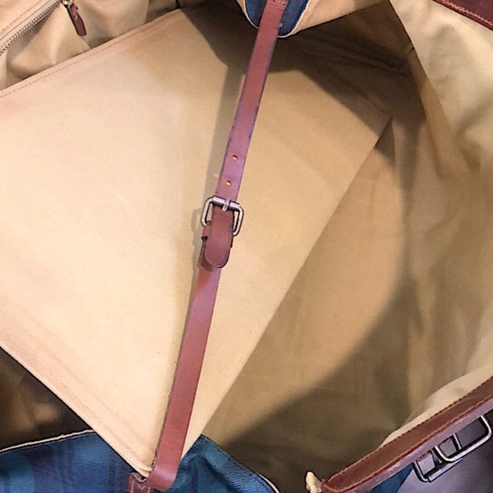 RALPH LAUREN Black Watch Plaid Boston Weekend Travel Duffle Bag 52cm - Picture 16 of 17
